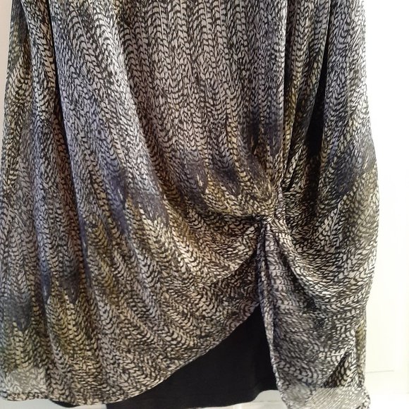 anthropologie deletta feather twist-front blouse - Picture 3 of 4